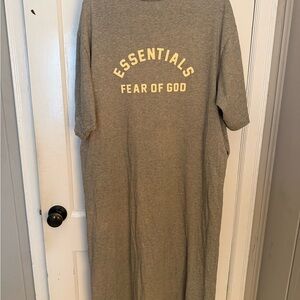 Fear of God Essentials 3/4 Sleeve Dress 'Dark Heather Oatmeal' size XS